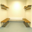 Campus street furniture and custom interior fit out at Institute of Technology Blanchardstown including litter bins, benches, bicycle racks, shelving, and coat hooks by Larkin Engineering